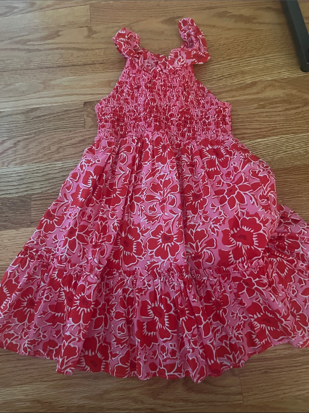 Girls' Pink Floral Halter Sundress